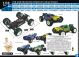 Truggy elétrico em escala 1/10 - Verde