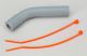 Defletor de escape de silicone 10mm (cinza)